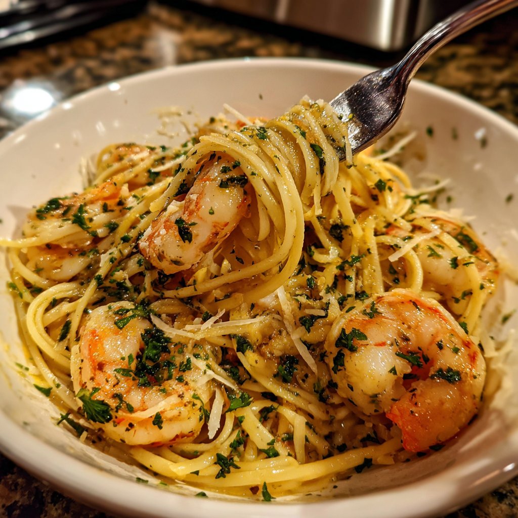Garlic Butter Shrimp and Pasta