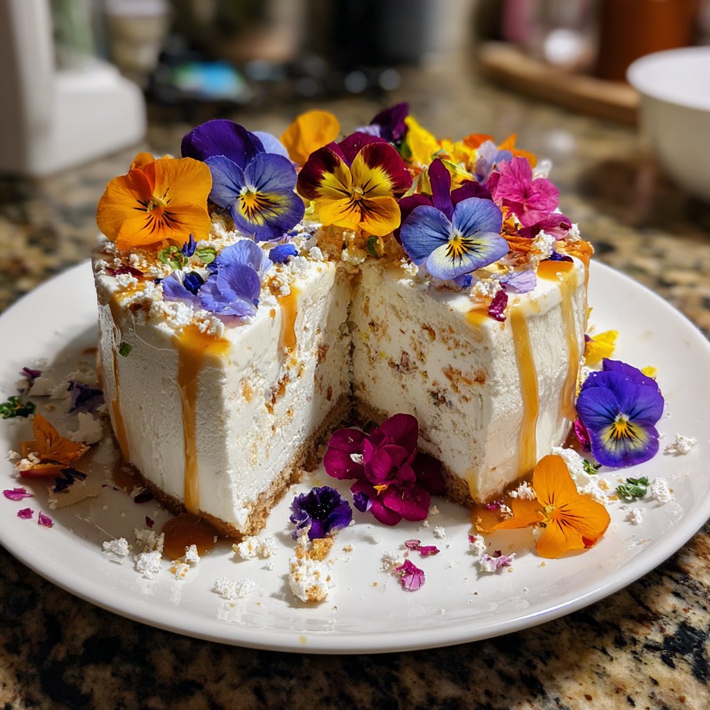 Edible Floral Ice Cream Cake