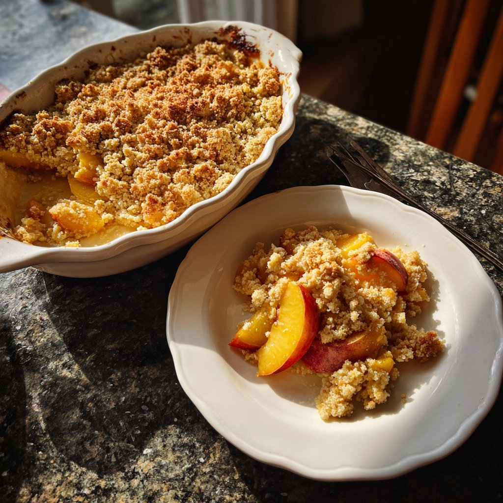 Peachy Cream Cheese Crumble