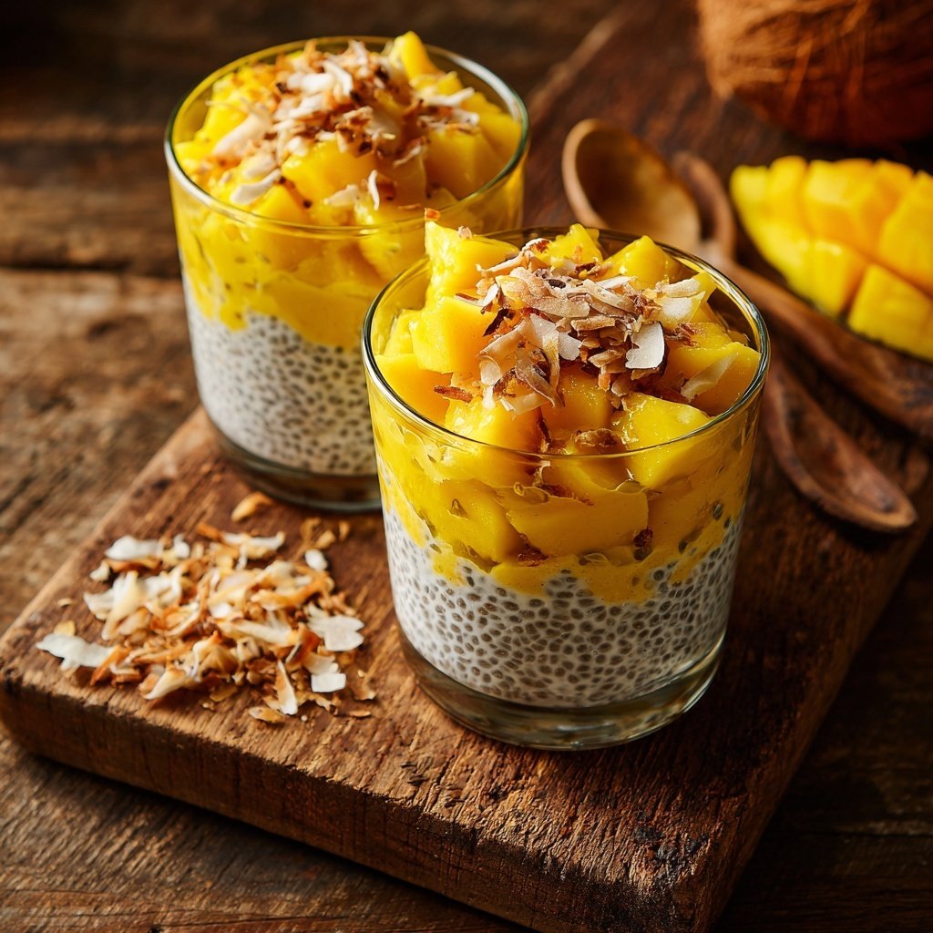 Mango Coconut Chia Pudding