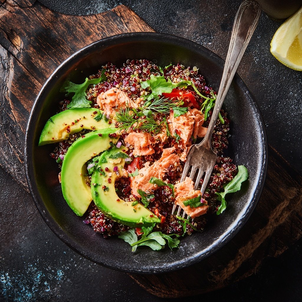 Salmon Quinoa Bowl with Avocado